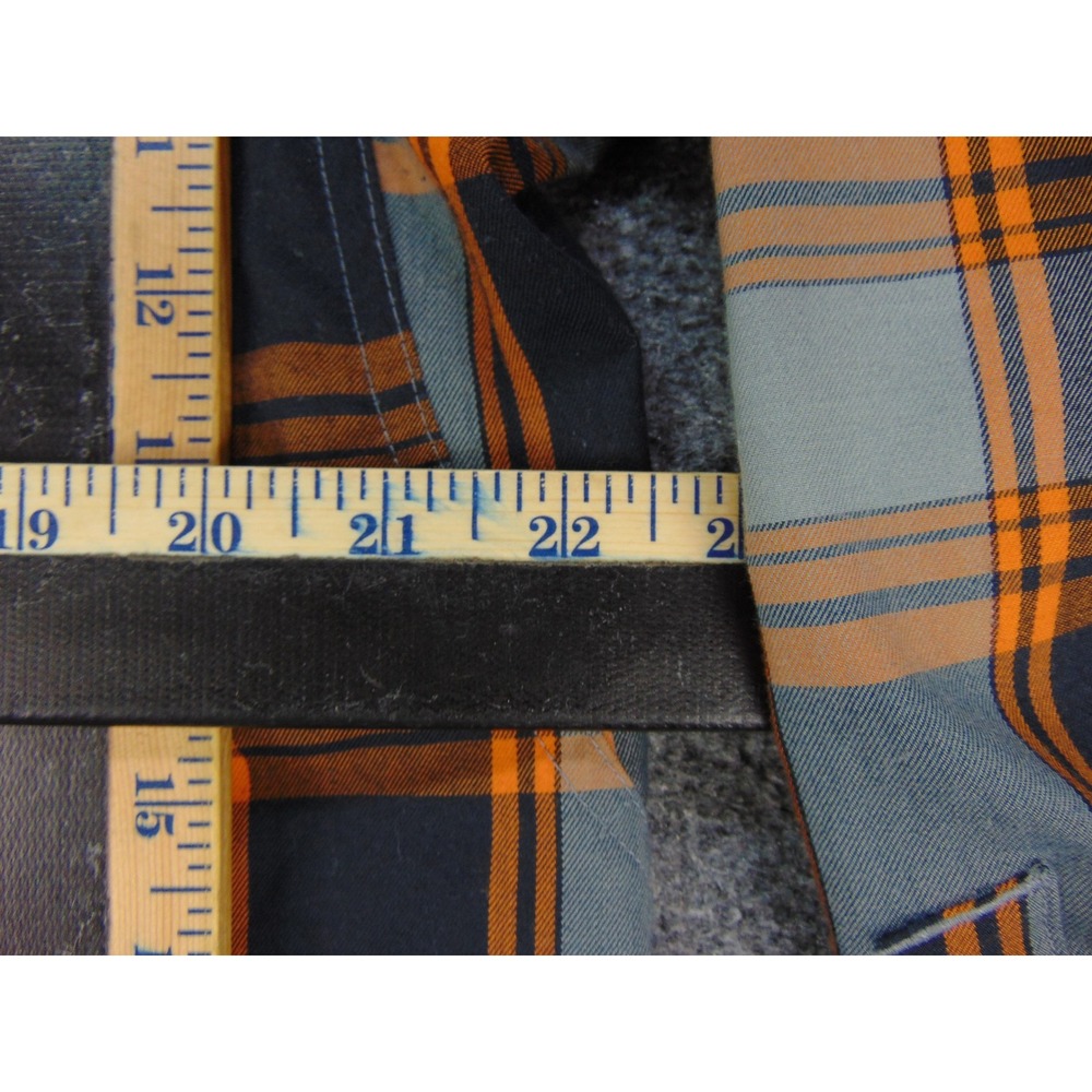 Duluth Alaskan Hardgear Shirt Mens Large Untucked‎ Plaid Button Down Orange Blue - Picture 6 of 8